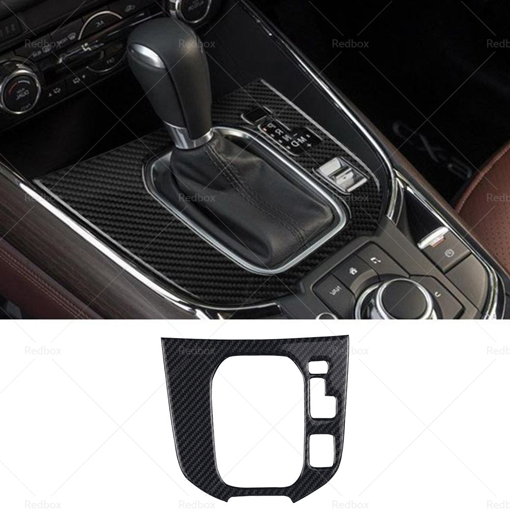 Carbon Fibre Centre Console Gear Shift Cover Frame Suitable for Mazda CX-9 16-22-4
