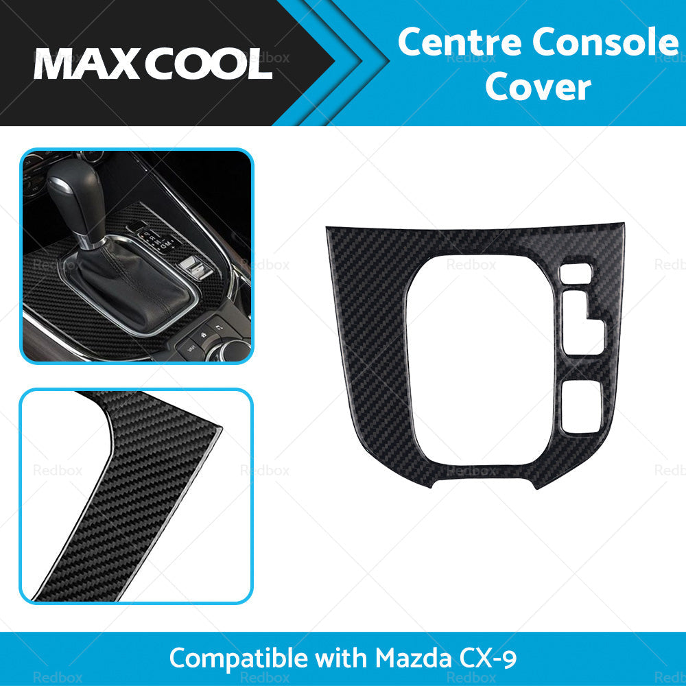 Carbon Fibre Centre Console Gear Shift Cover Frame Suitable for Mazda CX-9 16-22-2