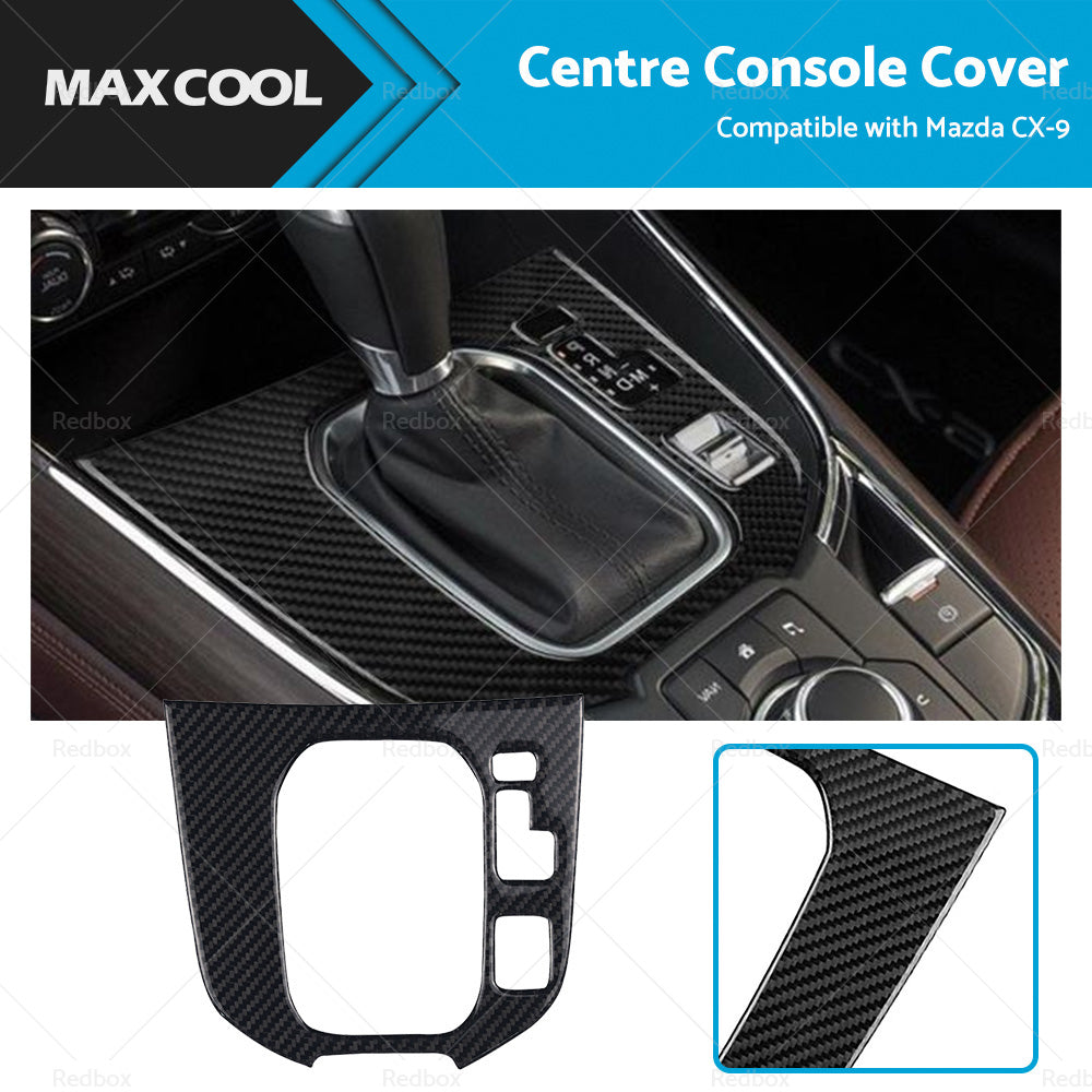 Carbon Fibre Centre Console Gear Shift Cover Frame Suitable for Mazda CX-9 16-22-1